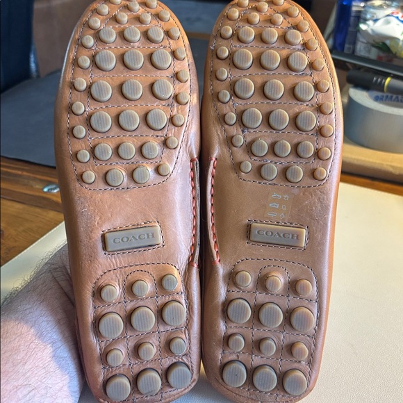 Coach Women's Brown Leather Moccasins with Tassels - Picture 8 of 14